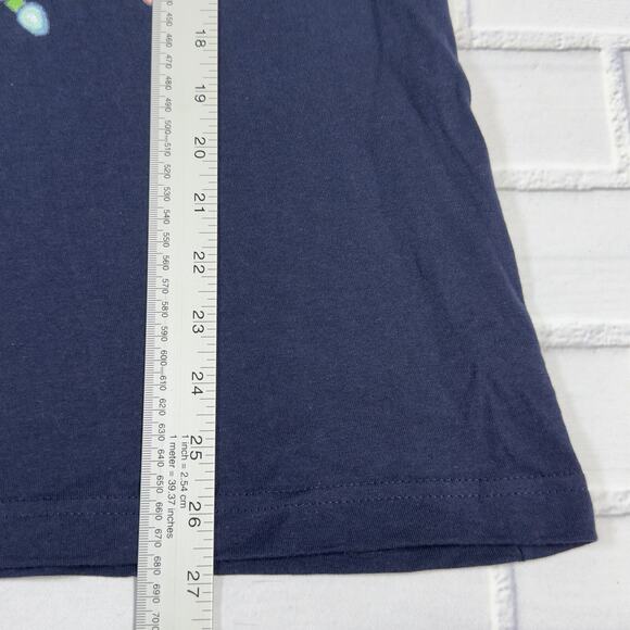 Disney Stitch Christmas Tangled Lights T-Shirt Navy Blue Women's Size XL - Picture 5 of 8